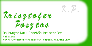 krisztofer posztos business card